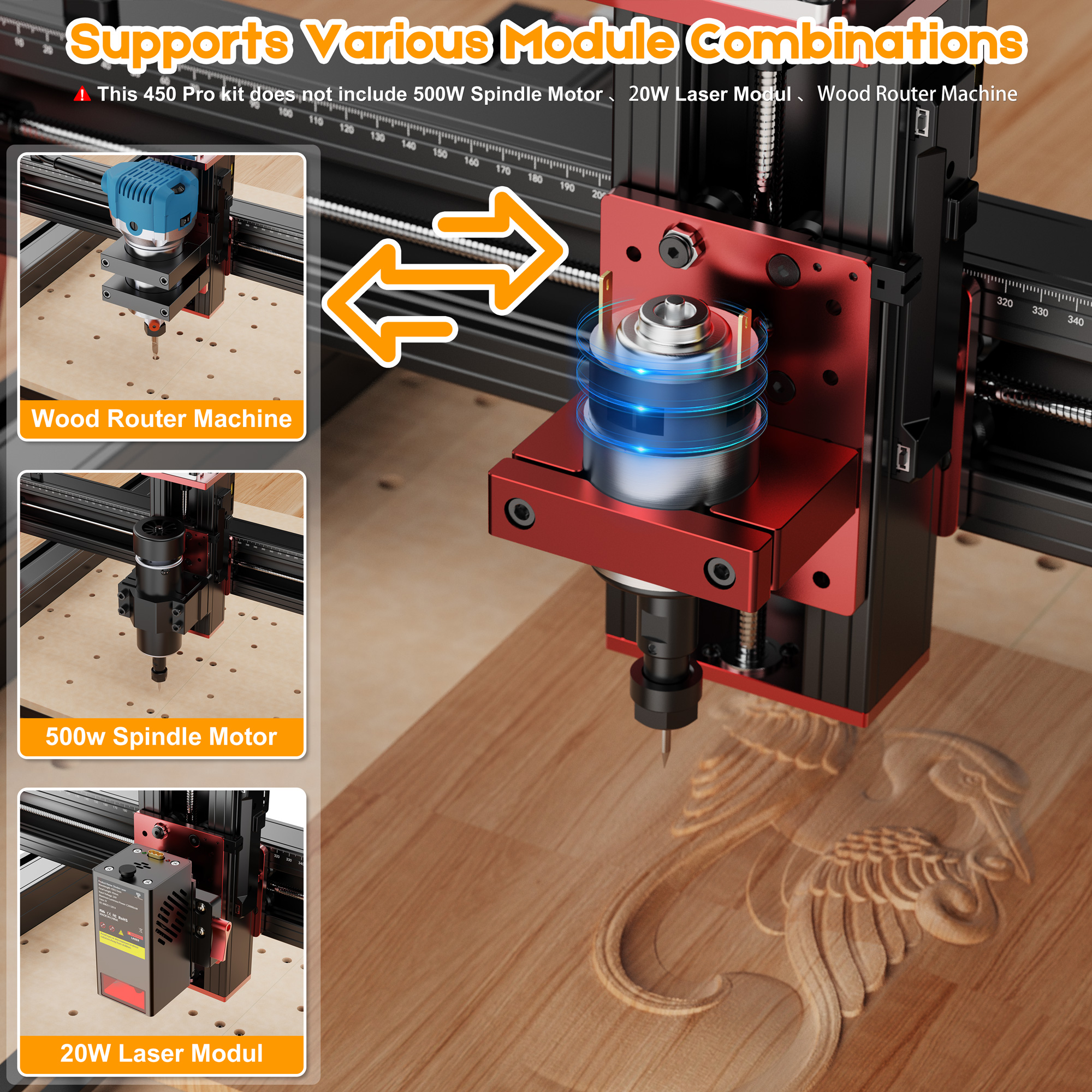 Xyz Woodworking - TWOTREES TTC450 pro CNC woodworking cutting