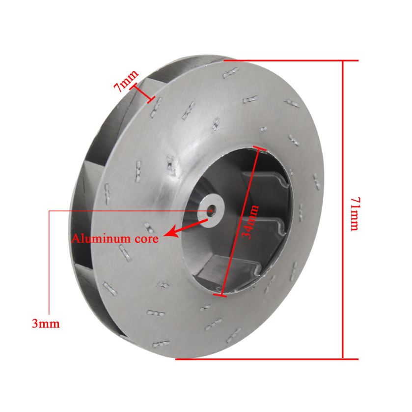 Woodworking Vacuum System - Cleaner Fan Impeller Motors Aluminum Impeller