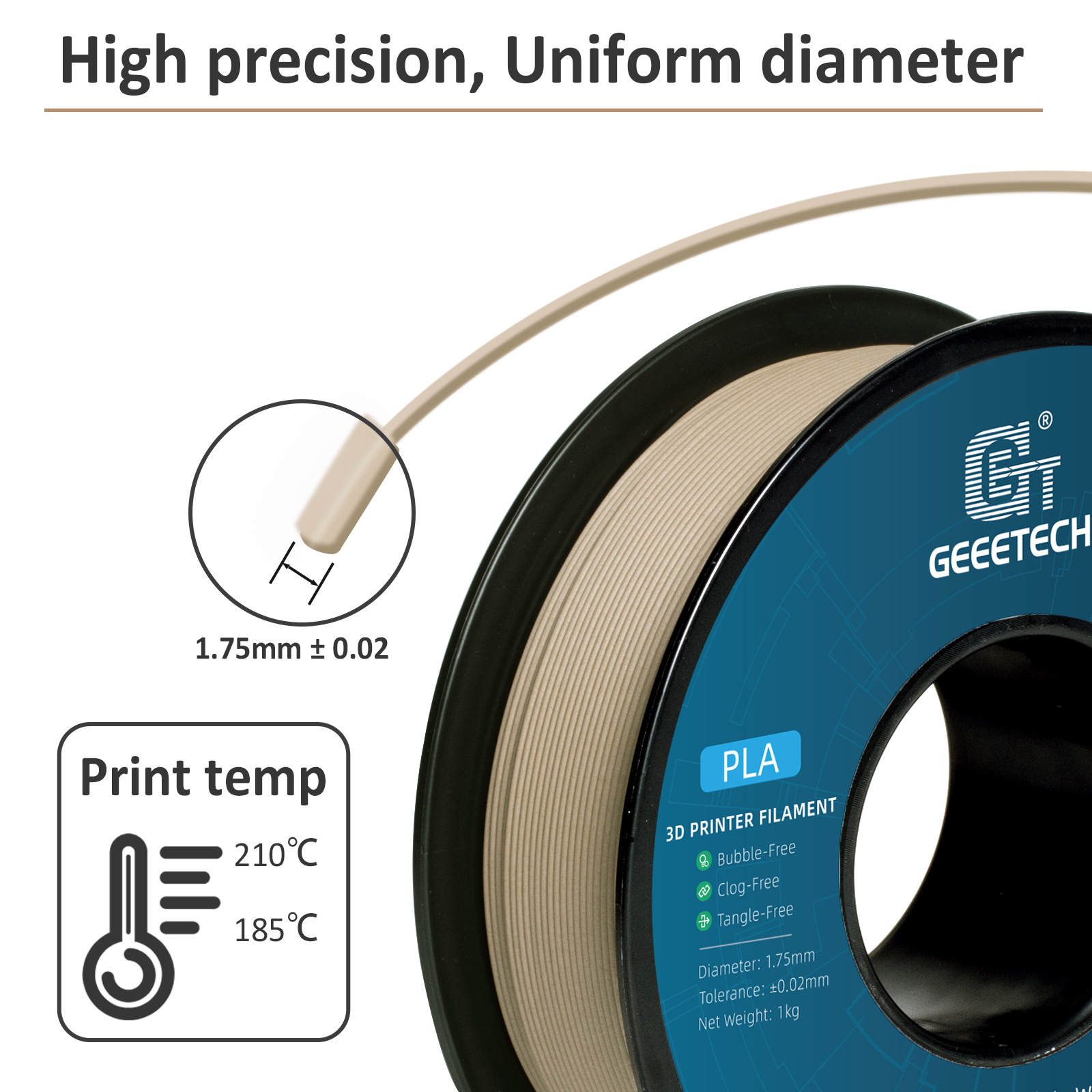 Geeetech Wood PLA 1kg 1.75mm F - Woodworking Vacuum Press recensione e prezzo