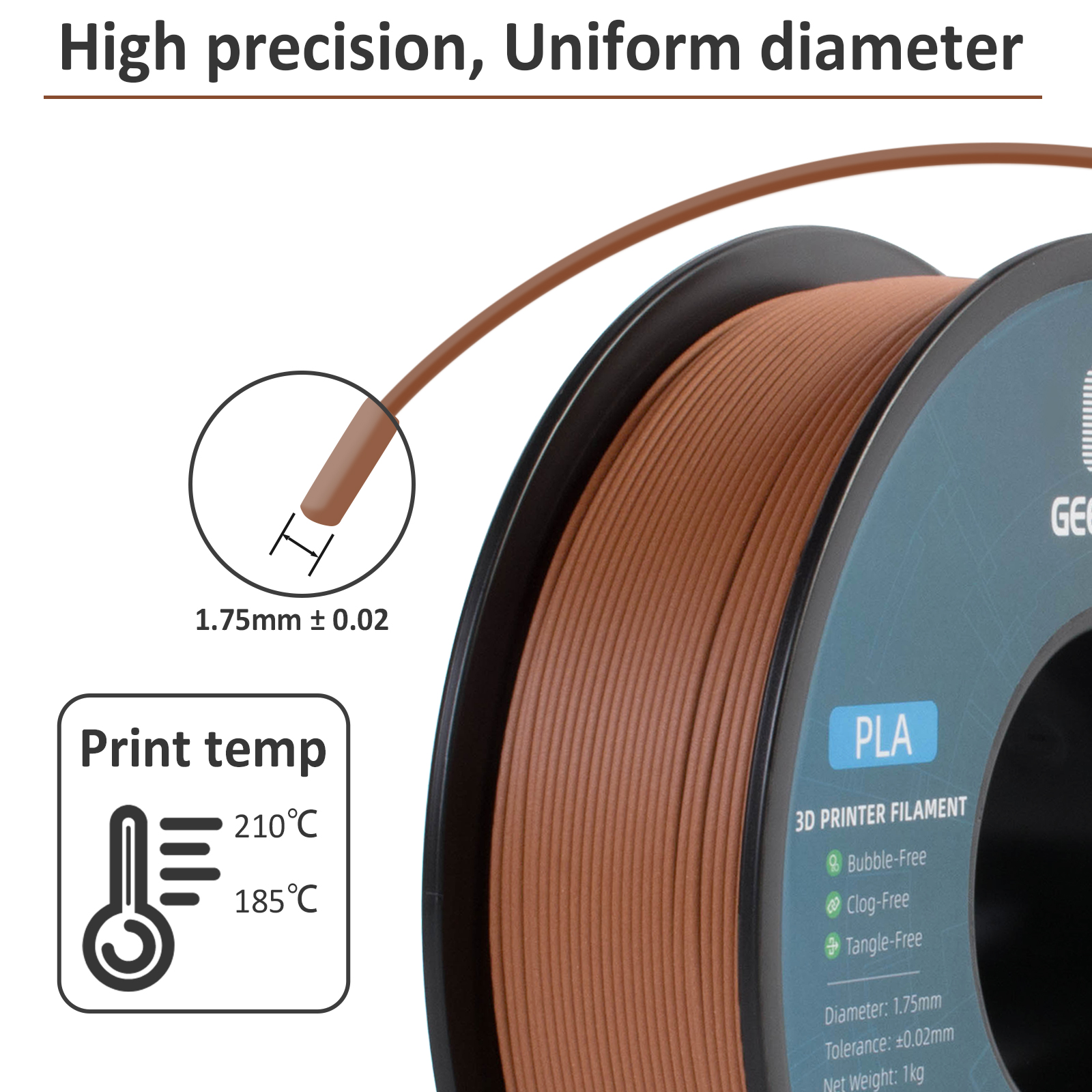 Geeetech Wood PLA 1kg 1.75mm F - Woodworking Vacuum Press recensione e prezzo