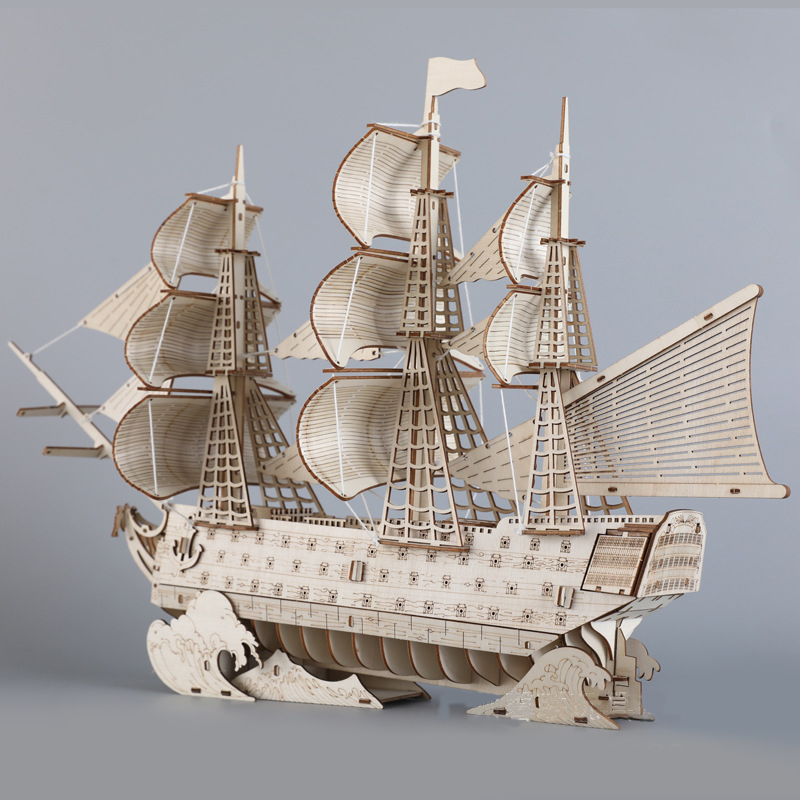 DIY 3D Wooden Puzzles HMS Vict - Woodworking Kits For Kids recensione e prezzo