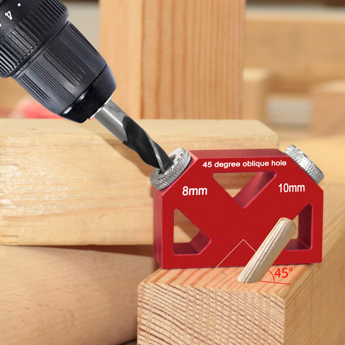 45° Angle Oblique Hole Drillin - Woodworking Hacks recensione e prezzo