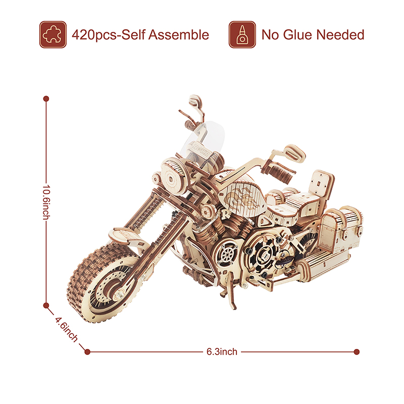 Robotime Motorcycle Puzzle 3D  - Woodworking Kits For Kids recensione e prezzo
