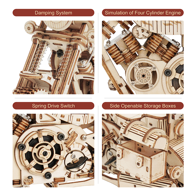 Robotime Motorcycle Puzzle 3D  - Woodworking Kits For Kids recensione e prezzo