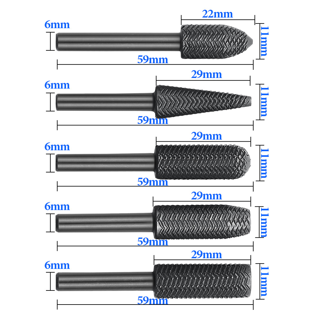 5Pcs Double Cut Rotary Rasp Fi - Woodworking Rasps And Files recensione e prezzo