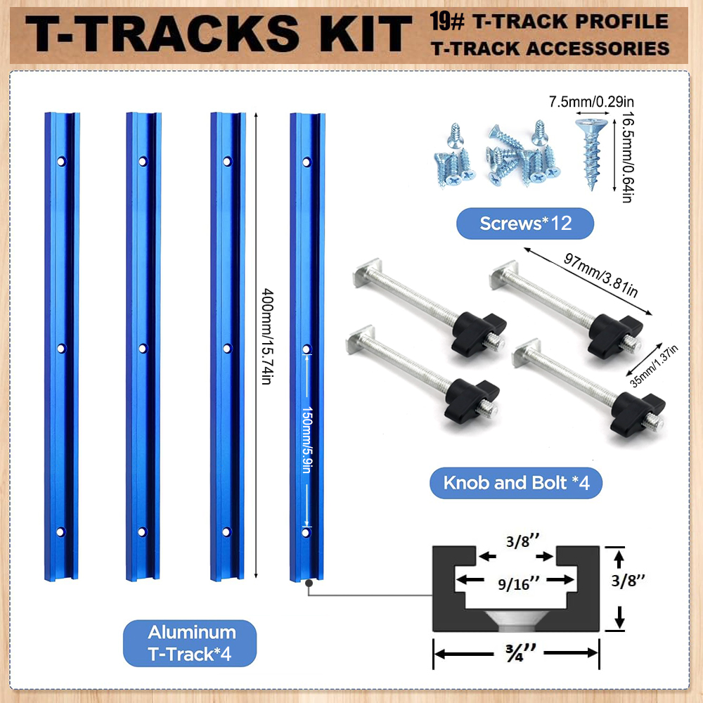 Woodworking 19# T-track Kit an - Woodworking Router recensione e prezzo