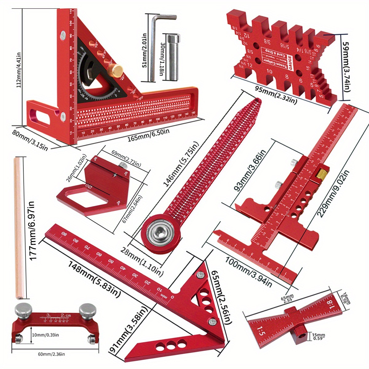 10-Piece Carpentry Measuring T - Woodworking Plans Free recensione e prezzo