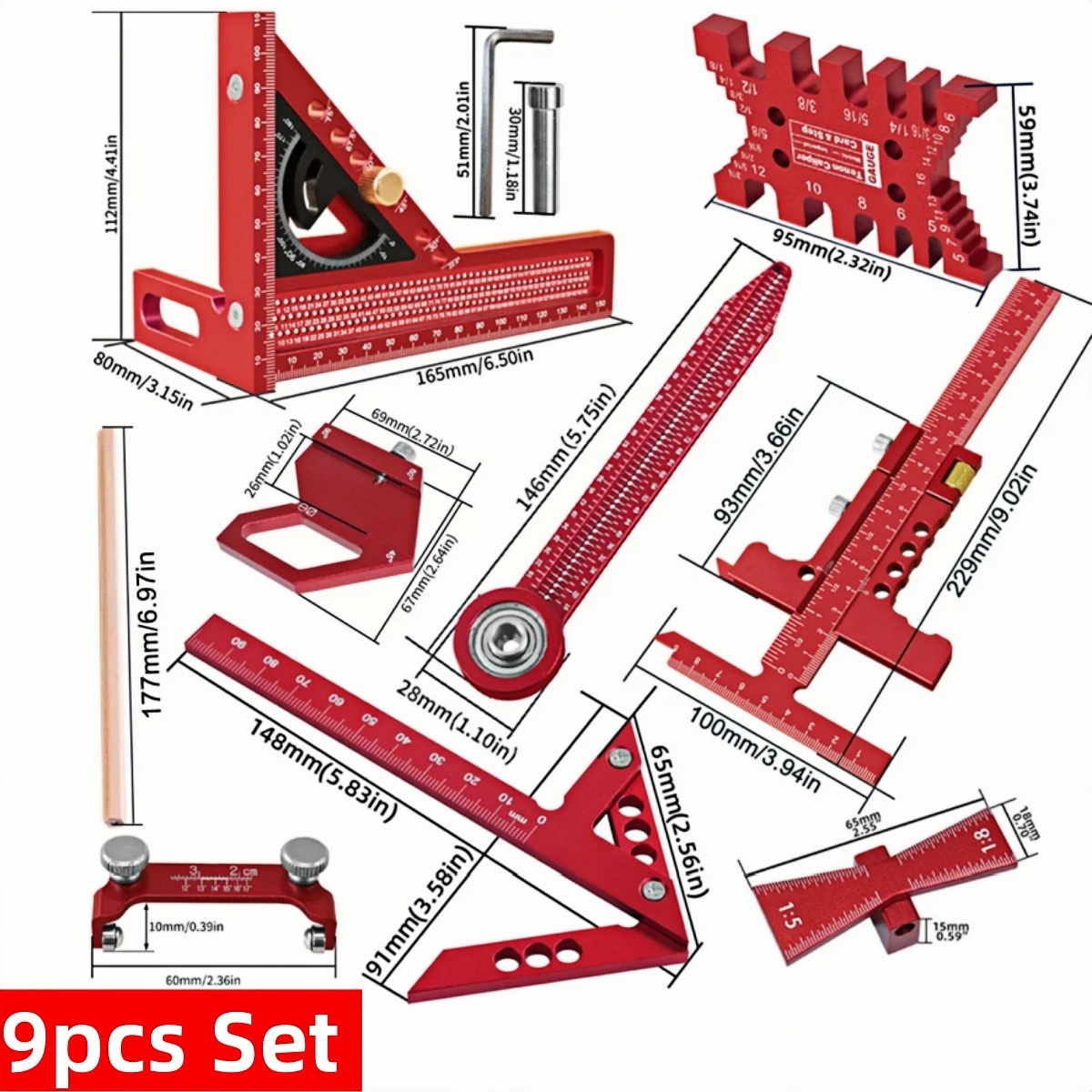 9pcs/10pcs Woodworking Measuri - Woodworking Plans Free recensione e prezzo