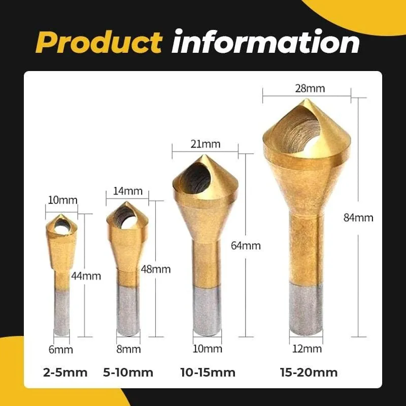 4pc HSS Chamfer Internal Chip  - Woodworking Hacks recensione e prezzo