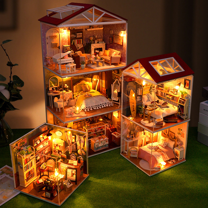 DIY Wooden Dollhouse Mini Bedr - Woodworking Kits For Kids recensione e prezzo