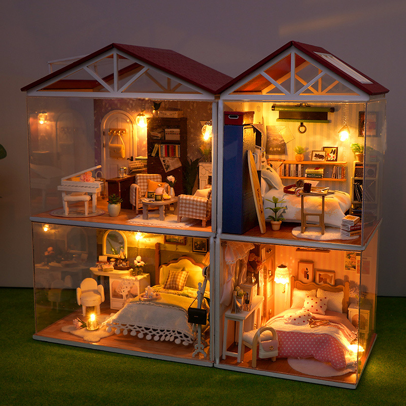 DIY Wooden Dollhouse Mini Bedr - Woodworking Kits For Kids recensione e prezzo