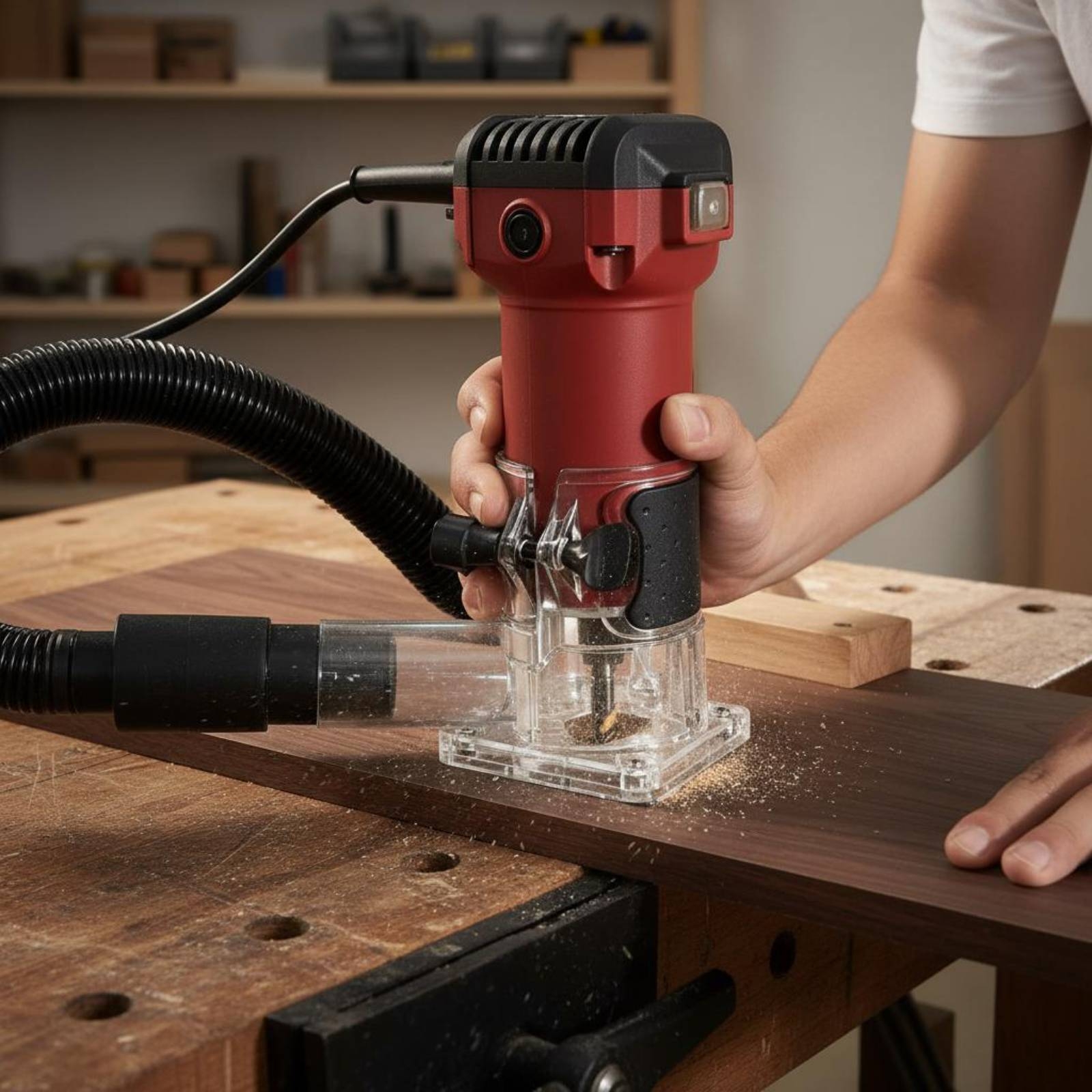 Transparent Router Dust Hood W - Woodworking Router recensione e prezzo